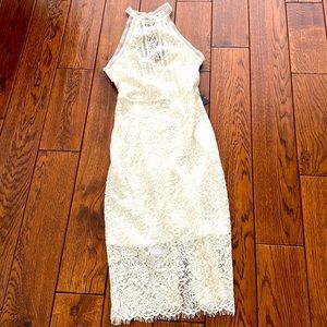 SALE! Express Off White All Over Lace Sheath Dress
